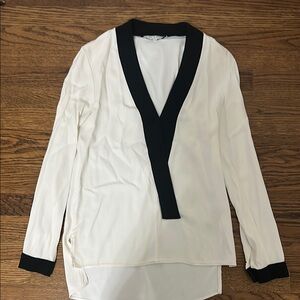 Alexis White Top with Black Accents